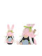 Saska Garden Weihnachtsfigur Aus Kunststoff Zwerge Rosa Höhe 20cm