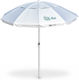 Bruno Umbrelă Plajă Pliabilă din Aluminiu cu Diametru de 2m cu Protecție UV și Rezistență la Vânt Albastru Deschis