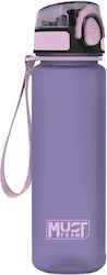 Must Team Plastic Kids Water Bottle Purple 670ml