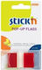 Hopax Film Autocolant Index 45 X 25mm Set 50 Foi Dispenser Stick'n Pop-up Transparent Roșu