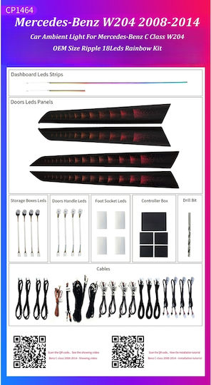 Ατμοσφαιρικός Φωτισμός Mercedes Benz C Class W204 2008-2014 Oem Ambient Light Kit 1:1