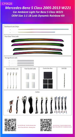 Ambient Lighting Mercedes Benz S Class W221 2005-2013 Oem Ambient Light Kit 1:1