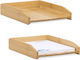 Set 2 Stapelbare Ablagen Relaxdays Bambus Schreibtischorganisator 6x25x33cm Braune