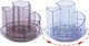Kejea Plastic Desk Accessory Holder Rotating 7 Compartments Kejea Transparent
