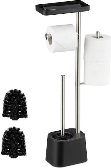 Relaxdays Set Accesorii Baie Inox Negru