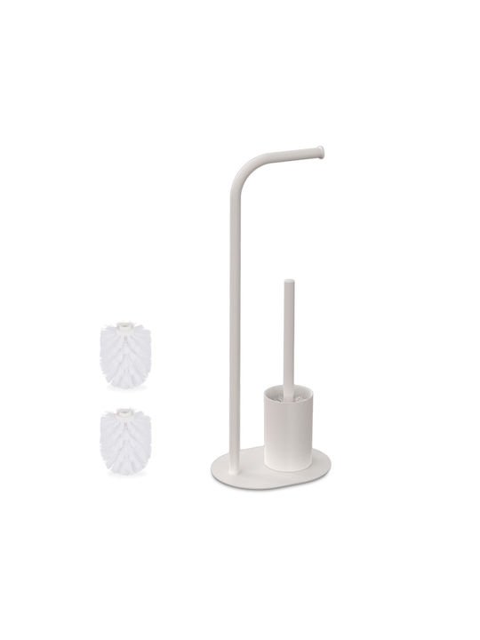 Relaxdays Set Accesorii Baie Metalic Alb