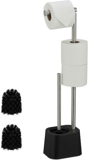 Relaxdays Set Accesorii Baie Inox Negru Relaxdays Set Accesorii Baie Inox Negru