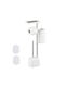 Relaxdays Set Accesorii Baie Inox Alb