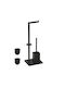 Relaxdays Metal Black Bathroom Accessory Set