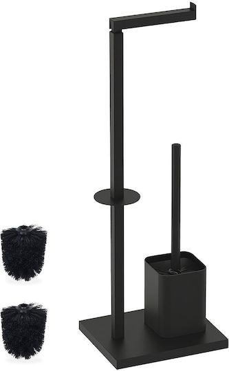 Relaxdays Set Accesorii Baie Metalic Negru