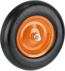 Relaxdays Wheelbarrow Wheel 4.00-8 Puncture Resistant Orange Black