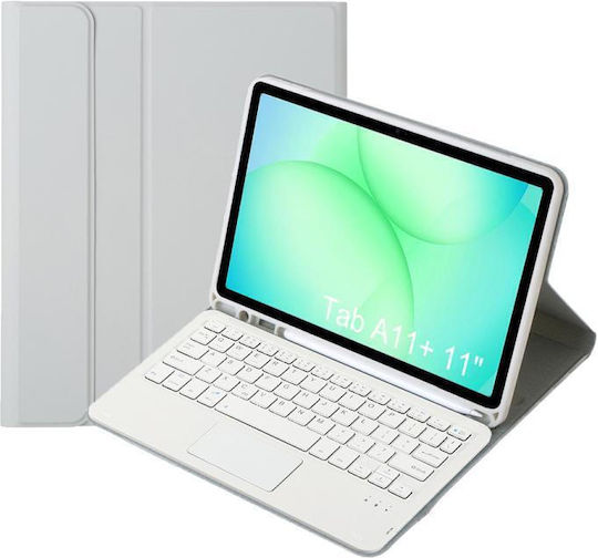 Flip Cover με Πληκτρολόγιο Γκρι (Samsung Galaxy Tab A11 Plus)
