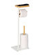 Relaxdays Metal Bathroom Bin White