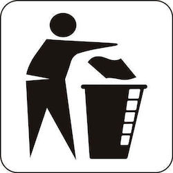 Sticker 12 X 12 Cm Preventa "waste Area"