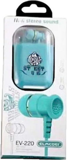 202562 In-ear Handsfree Ακουστικά με Βύσμα 3.5mm Turquoise