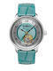 Zeppelin Men's Watch 36mm Battery with Turquoise Leather Strap
