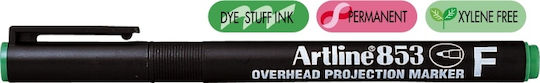 Artline Marker Ohp Permanent Artline 853 Vârf Subțire 0.5mm Verde