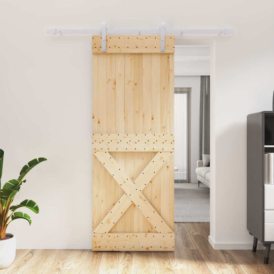 Schiebetür Natürliche Weiße 80 x 210 cm 3444942 Braun