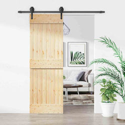 Συρόμενη Πόρτα Φυσικό Μαύρο 70 X 210 Cm 3445121...