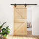 Sliding Door Natural Black 95 x 210 cm 3445060 ...