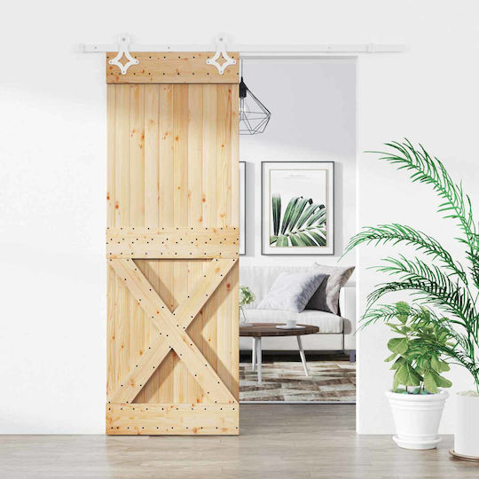 Schiebetür Natürliche Weiße 80 x 210 cm 3445114 Braun