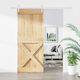 Sliding Door Natural White 100 x 210 cm Solid P...