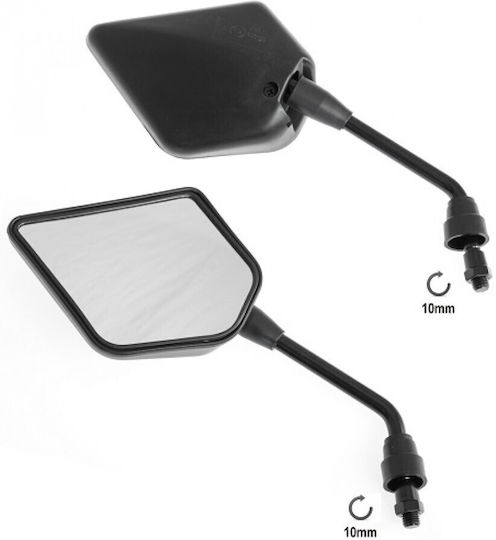 Motorradspiegel Paar Universell Schwarz Sr-4832 A-pro