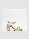 Goldene Damen Sandalen