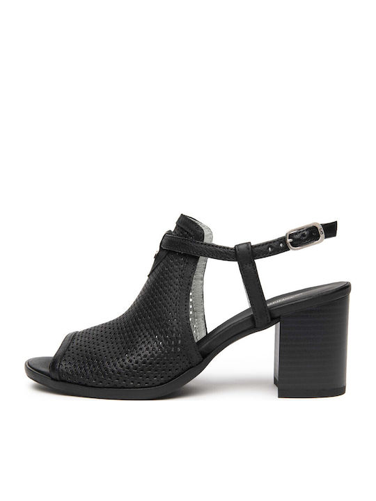 Sandale Elegante Damă Din Piele Neagră