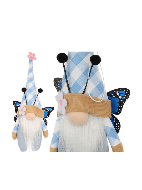 Blue Butterfly Gnome 25cm Spring Decoration Blue