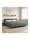 vidaXL Duvet Cover Super King 240x260 Light Grey