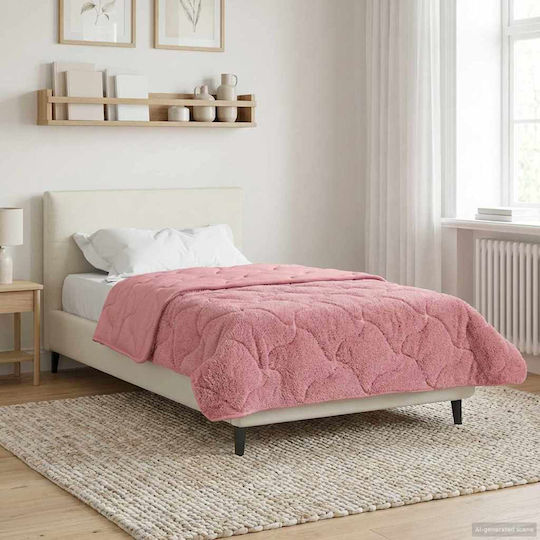 vidaXL Single Duvet Cover 135x200 Pink