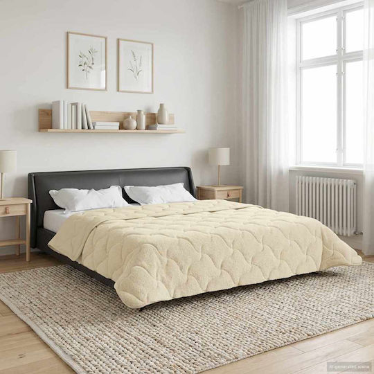 vidaXL Плик За Завивка Двойен 240x260 Крем