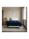 vidaXL Single Duvet Cover Set 155x200cm With Pillowcase Dark Blue