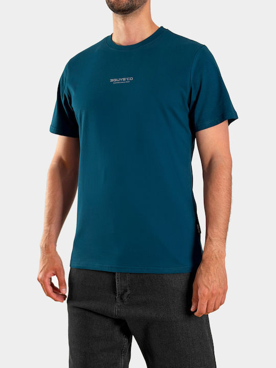 3Guys T-shirt Πετρόλ