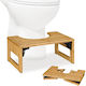 Relaxdays Scaun De Toaletă Pliabil 43 X 27.5 X 18.5 Cm Bambus Natur