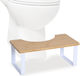 Scaun De Toaletă Relaxdays 44,5 X 23 X 18 Cm Pliabil Bambus Metal Natural