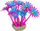 Zolux Aquariendekoration Blumen 3 Lila Blau Fluoreszierend