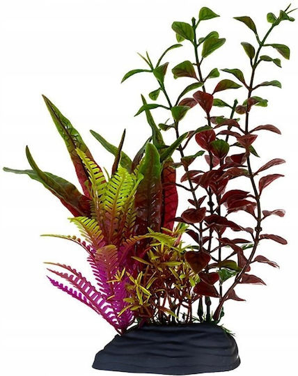 Aqua Natura Plant Aquarium Decoration Burgundy-green Plastic 18 Cm Plant Mix