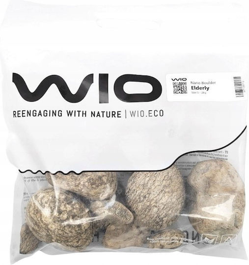 Wio Elderly Nano Boulder Decorative Stone Aquarium Terrarium Gray 2kg Bag