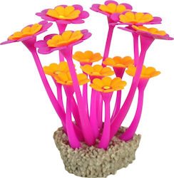 Zolux Aquarium Decoration Flowers 2 Purple Orange Fluorescent