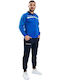 Tuta Glossy Sweatshirt Set with Elastic Navy Blue