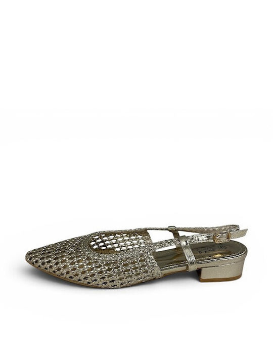 Potamopoulos Shoes Gold Heels DMS313-15-Gold
