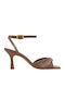 Leder Damen Sandalen Braun
