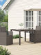 vidaXL Outdoor Chair Polypropylene Light Gray with Cushion 2 Pieces 53x47x88.5 cm