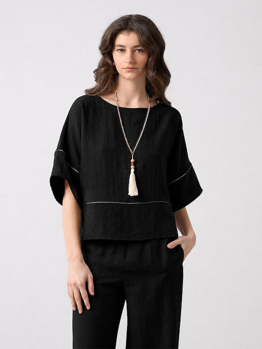 Passager Women's Blouse with 3/4 Sleeve and Smi...