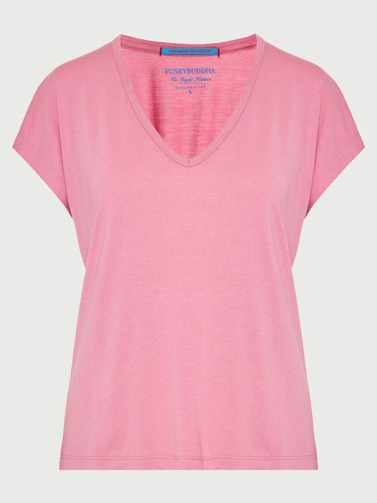 Funky Buddha Women's T-shirt Fuchsia
