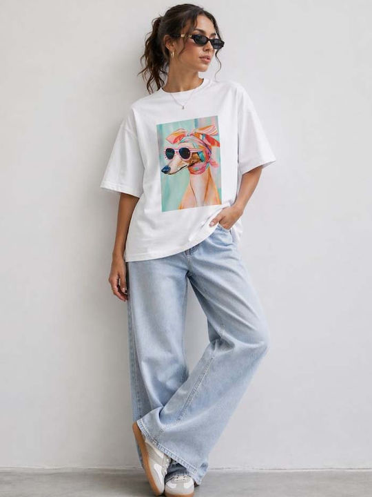 Γυναικείο Oversized T-shirt Λευκό