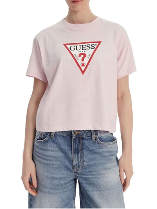 Guess Γυναικείο T-shirt Ροζ