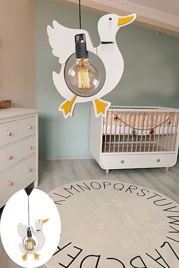 SteweHome Deckenleuchte Kinderszimmer Vogel Form Rustico E27 34 x 60 cm